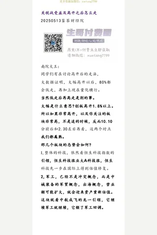 鉴茶院20250513关税战受益及高开之后怎么走 封面