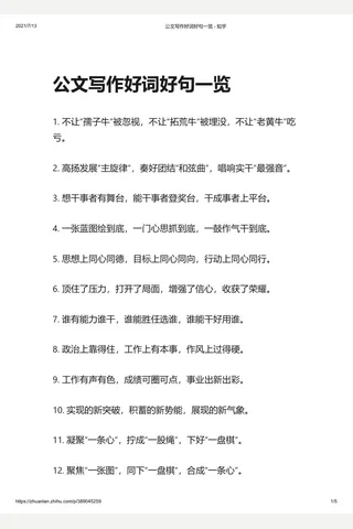 公文写作好词好句一览 - 知乎 封面