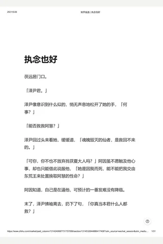 知乎盐选 执念也好 封面