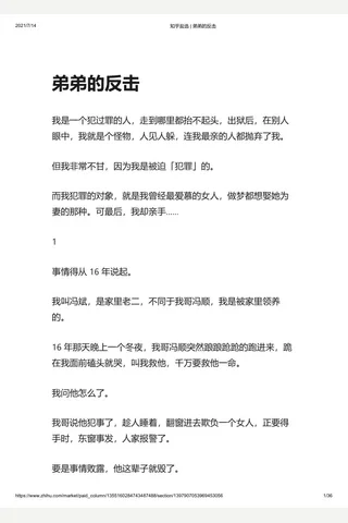 知乎盐选 弟弟的反击 封面