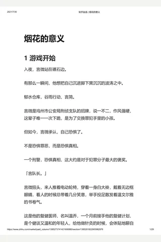 知乎盐选 烟花的意义 封面