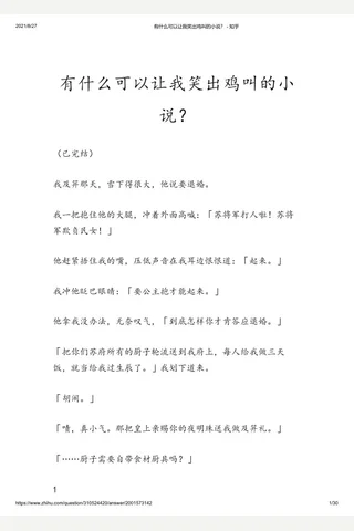 有什么可以让我笑出鸡叫的小说？ - 知乎 封面