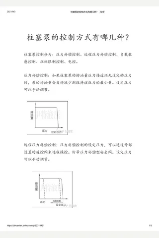 柱塞泵的控制方式有哪几种？ - 知乎 封面