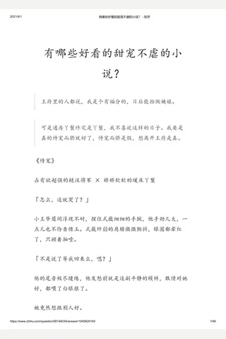 有哪些好看的甜宠不虐的小说？ - 知乎 封面