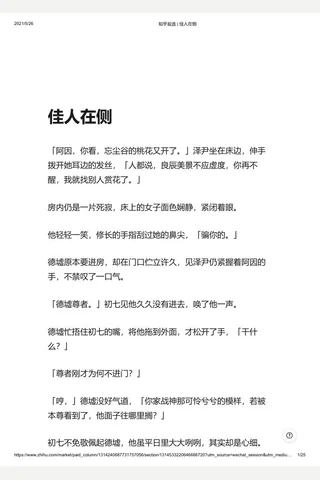 知乎盐选 佳人在侧 封面