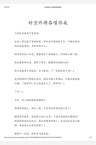 知乎盐选 时空终将吞噬你我 封面