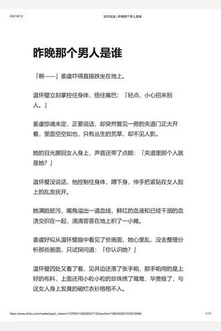知乎盐选 昨晚那个男人是谁 封面