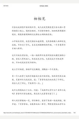 知乎盐选 初相见 封面