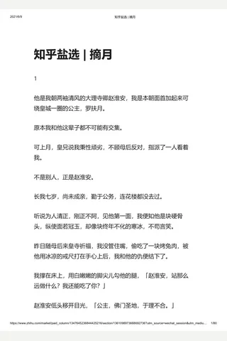 知乎盐选 摘月 封面