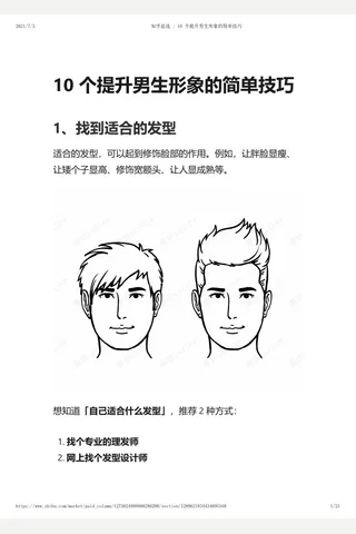 知乎盐选 10 个提升男生形象的简单技巧 封面