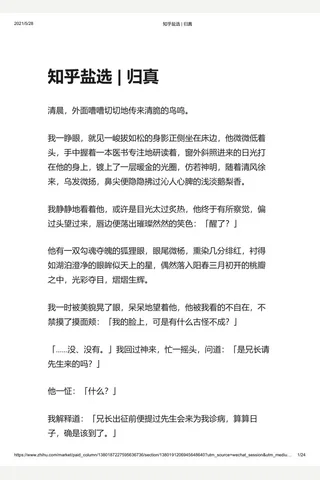 知乎盐选 归真 封面