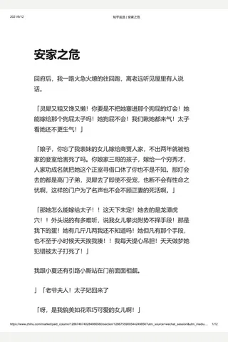 知乎盐选 安家之危 封面