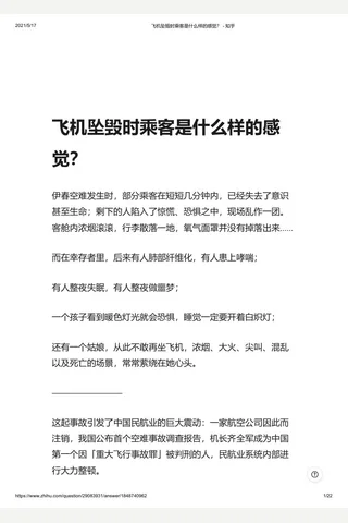 飞机坠毁时乘客是什么样的感觉？ - 知乎 封面
