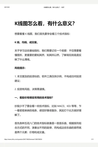K线图怎么看，有什么意义？ - 知乎 封面