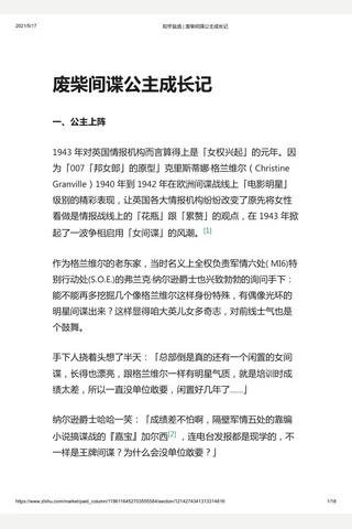 知乎盐选 废柴间谍公主成长记 封面