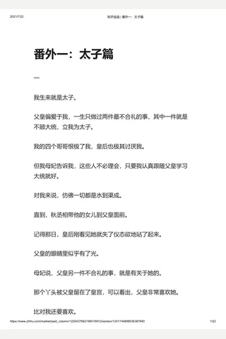 知乎盐选 番外一：太子篇 封面