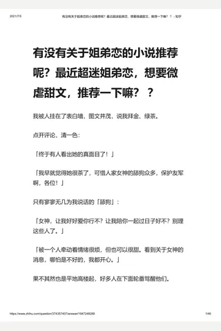 有没有关于姐弟恋的小说推荐呢？最近超迷姐弟恋，想要微虐甜文，推荐一下嘛？ ？ - 知乎 封面