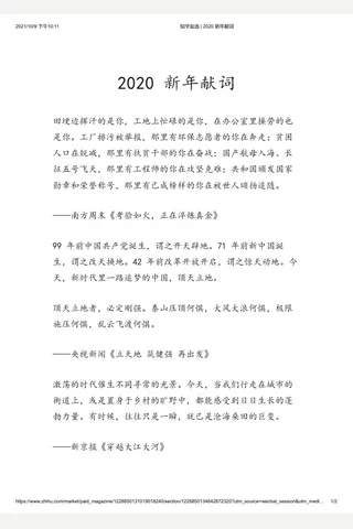 知乎盐选 2020 新年献词 封面