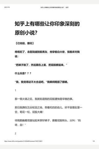知乎上有哪些让你印象深刻的原创小说？ - 知乎 封面