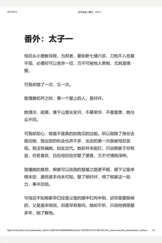 知乎盐选 番外：太子一 封面