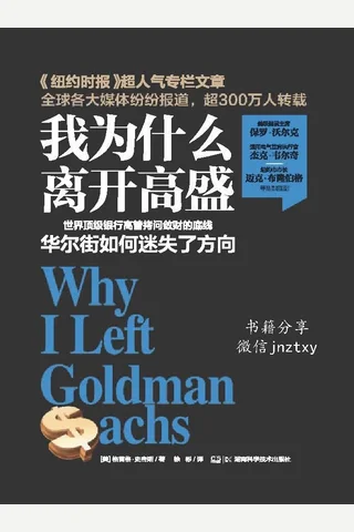 我为什么离开高盛——华尔街的故事（震惊世界的专栏文章作者告诉你顶级投行的秘 封面