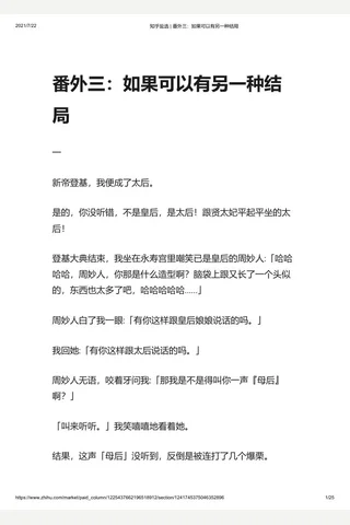知乎盐选 番外三：如果可以有另一种结局 封面