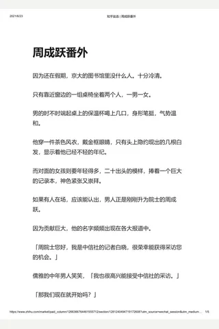 知乎盐选 周成跃番外 封面