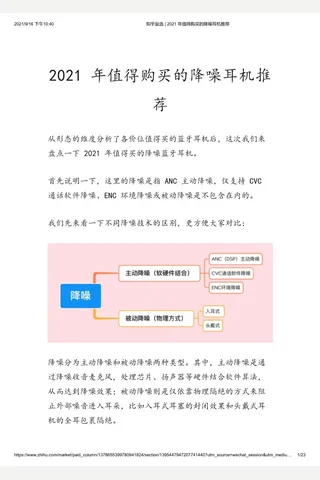 知乎盐选 2021 年值得购买的降噪耳机推荐 封面