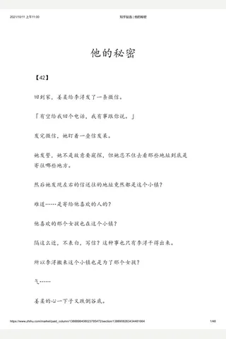知乎盐选 他的秘密 封面