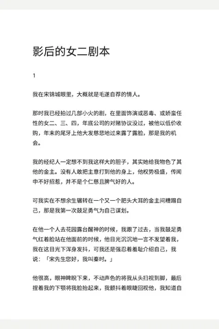 知乎盐选 影后的二剧本 封面