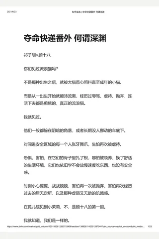 知乎盐选 夺命快递番外 何谓深渊 封面